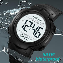 Load image into Gallery viewer, Datirzyx Mens Digital Watch Large Display Easy to Read Time Sports Watches Multifunction Stopwatch Timer Alarm Dual Time Date LED Light Wrist Watches for Men Women (Blackwhite)