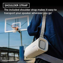 Load image into Gallery viewer, Sony ULT Field 5 Wireless Portable Bluetooth Speaker, IP67 Waterproof, Dustproof, and Rustproof with Enhanced Bass, 25 Hour Battery, 360° Party Light, and Shoulder Strap (SRSULT50B), Black