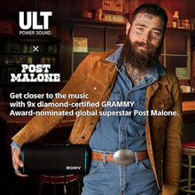 Load image into Gallery viewer, Sony ULT Field 5 Wireless Portable Bluetooth Speaker, IP67 Waterproof, Dustproof, and Rustproof with Enhanced Bass, 25 Hour Battery, 360° Party Light, and Shoulder Strap (SRSULT50B), Black