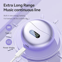 Load image into Gallery viewer, Piluyaa Clip-on Earbuds,Open Ear Earbuds Wireless Bluetooth 5.4, Lightweight Open Ear Headphones with C-Shaped Bridge,Slim Hook,60H Battery,Waterproof,for Glasses Wearers and Workouts (Purple)