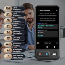 Load image into Gallery viewer, Souroyea AI Language Translator Device - Real Time AI Robot Role Play Chat Travel Tool Support 150 Languages, Online/Offline&Recording&Photo Simultaneous Voice Translation, 4.7" HD Digital Screen