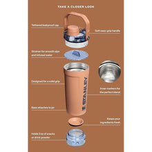 Load image into Gallery viewer, Stanley Activate Shaker Bottle 20 oz | Leakproof Insulated Stainless Steel Shaker Cup | Base Storage and Twist On Fast Flow Lid | Protein Shakes and Pre Workout Powder | BPA-Free | Meadow