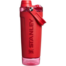 Load image into Gallery viewer, Stanley Activate Shaker Bottle 20 oz | Leakproof Insulated Stainless Steel Shaker Cup | Base Storage and Twist On Fast Flow Lid | Protein Shakes and Pre Workout Powder | BPA-Free | Chili Red