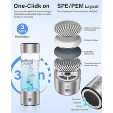 Load image into Gallery viewer, Hydrogen Water Bottle, 1600-2000 Hydrogen Water Bottle Generator, Hydrohealth Hydrogen Water Machine Improve Water in 3 Mins for Home, Office, Travel, Daily Drinking