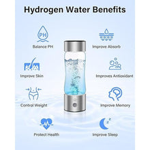 Load image into Gallery viewer, Hydrogen Water Bottle, 1600-2000 Hydrogen Water Bottle Generator, Hydrohealth Hydrogen Water Machine Improve Water in 3 Mins for Home, Office, Travel, Daily Drinking