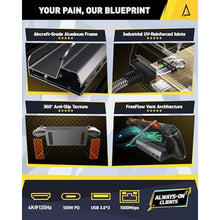 Load image into Gallery viewer, Maxonar 6 in 1 Loot Docking Station (Hyper-Grip, HDMI 2.1, 4K@120Hz) for ASUS ROG Ally X/Steam Deck OLED/Legion Go/MSI Claw with HDMI 2.1, 3*USB-A 3.0, 1000Mbps Ethernet, 100W USB-C Charge