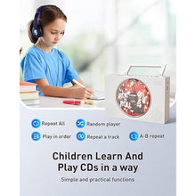 Load image into Gallery viewer, CD Player Boombox with Bluetooth, FM Radio, USB, AUX-in, Headphone Jack, CD-R/RW and MP3 CDs Compatible, Clear and Full Sound, Portable Stereo 10W Wired Power for Home