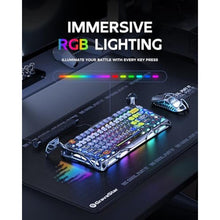 Load image into Gallery viewer, GravaStar Mercury K1 Pro Wireless Mechanical Gaming Keyboard, 75% Layout RGB Custom Keyboard, Hot-Swappable Linear Switches Aluminum Alloy, Interstellar Silver Brushed Metal Look