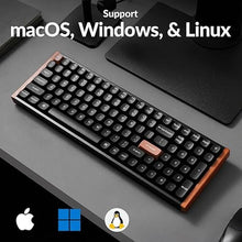 Load image into Gallery viewer, Keychron K4 HE 96% Wireless RGB Hall Effect Keyboard, Gateron Double-Rail Magnetic Switch, Rapid Trigger & Adjustable Actuation, QMK, 2.4GHz & BT 5.2, for Mac/Windows/Linux, Aluminum-Wood Frame, Black
