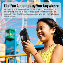 Load image into Gallery viewer, Feeniupin USB Rechargeable Portable Travel Fan with 4000mAh Battery Desk Fan 6.5" Personal Fan 180°Foldable 6 Speeds 6-Hour Timer & Digital Display?Ideal Gifts for Office Home Camping