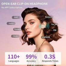 Load image into Gallery viewer, AI Translation Earbuds Real Time 3-in-1 Free-Clip Ai Translator Earbuds, 110+ Languages Translation AI Language Translator Earphones, Clear Sound, No APP Subscription for iOS and Android (Rose Gold)
