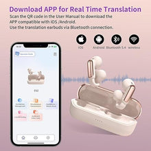 Load image into Gallery viewer, AI Translation Earbuds Real Time 3-in-1 Free-Clip Ai Translator Earbuds, 110+ Languages Translation AI Language Translator Earphones, Clear Sound, No APP Subscription for iOS and Android (Rose Gold)