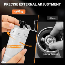 Load image into Gallery viewer, Mini Manual Coffee Grinder with 40 Adjustable Settings, Portable Hand Coffee Bean Mill with 30g Capacity, Conical Burr Coffee Grinder with Crank for Travel, Camping, Office, Espresso, Pour Over, etc