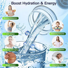 Load image into Gallery viewer, Hydrogen Water Bottle Generator, 1400ppb Portable Water Ionizer Machine with SPE/PEM Technology in 3-Minute Electrolysis, Rechargeable Hydrogen Rich Glass Cup for Home Office Travel & Fitness, Black