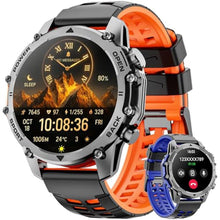 Load image into Gallery viewer, Smart Watch (Call/Notification),1.52'' Military Smart Watches for Men, Two Style Kits,Flashlight,100+Sport Modes/Heart Rate/Sleep Monitor/Pedometer, Fitness Tracker Android Phones iPhone Compatible