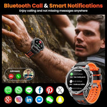 Load image into Gallery viewer, Smart Watch (Call/Notification),1.52'' Military Smart Watches for Men, Two Style Kits,Flashlight,100+Sport Modes/Heart Rate/Sleep Monitor/Pedometer, Fitness Tracker Android Phones iPhone Compatible