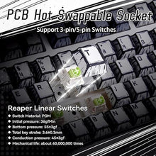 Load image into Gallery viewer, x Aula F75 Mechanical Keyboard, Wireless RGB Backlit Gaming Keyboard w/Hot-Swap Socket & Knob, Gasket Mount Pre-lubed Reaper Switches, Bluetooth/2.4GHz/Type-C, Creamy Sounding Manga Keycaps