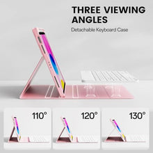 Load image into Gallery viewer, GKABXY Keyboard Case for iPad (A16) 11th Generation 11 inch 2025, iPad 10th Gen 10.9 Inch 2022, Detachable Wireless Bluetooth Keyboard Cover with Pencil Holder,Ultra-Fast Charging, Auto Sleep (Pink)