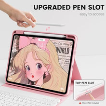 Load image into Gallery viewer, GKABXY Keyboard Case for iPad (A16) 11th Generation 11 inch 2025, iPad 10th Gen 10.9 Inch 2022, Detachable Wireless Bluetooth Keyboard Cover with Pencil Holder,Ultra-Fast Charging, Auto Sleep (Pink)