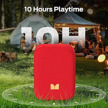 Load image into Gallery viewer, Monster Atomic Atom Wearable Bluetooth Speaker with Mics for Hands-Free Calls, IPX5 Waterproof, Compact and Portable Speaker for Workout, Cycling, Red