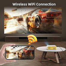 Load image into Gallery viewer, KSAN Mini Projector, Projector with WiFi and Bluetooth, Portable Movie Projector for Outdoor use, Built-in Speaker, 1080P Support Small Bedroom Video Projectors Compatible with Phone /TV Stick /PC
