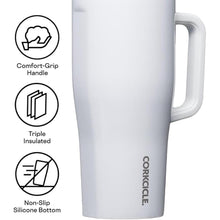 Load image into Gallery viewer, Corkcicle 22oz Insulated Cruiser Tumbler with Handle & Straw - Gloss White
