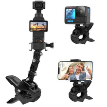 Load image into Gallery viewer, Jaws Flex Clamp Mount Adjustable Camera Clip Mount Fence Mounts for DJI Osmo Pocket 3 2 Action 5 4 3, for GoPro Hero 13, 12, 11, 10, 9, 8, 7, 6, 5, 4 and Other Action Cameras