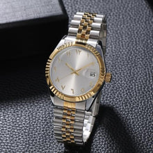 Load image into Gallery viewer, Boyarca Luxury Steel Arabic Numbers Mechanical Watches Automatic Movement Urdu Numerals Mechanical Watch 38mm Men s Wrist Watch with Luminous Waterproof Date (Silver)