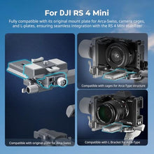 Load image into Gallery viewer, SMALLRIG 4.6'' Quick Release Plate Adapter for Arca-Swiss for DJI RS 4 Mini Gimbal, Anti-Drop Design and Quick Assembly - 5336