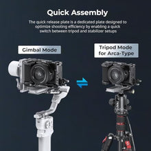 Load image into Gallery viewer, SMALLRIG 4.6'' Quick Release Plate Adapter for Arca-Swiss for DJI RS 4 Mini Gimbal, Anti-Drop Design and Quick Assembly - 5336
