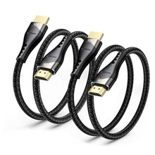 Load image into Gallery viewer, DIOOEER Short HDMI Cable 1.5 FT 2-Pack, 10K 8K HDMI 2.1 Ultra High Speed HDMI Cable 18 inch with Ethernet 48Gbps, 8K@60Hz, 4K@120Hz, HDR10, eARC for Monitor, HDTV, PS5, HDMI Switch, PC
