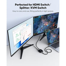 Load image into Gallery viewer, DIOOEER Short HDMI Cable 1.5 FT 2-Pack, 10K 8K HDMI 2.1 Ultra High Speed HDMI Cable 18 inch with Ethernet 48Gbps, 8K@60Hz, 4K@120Hz, HDR10, eARC for Monitor, HDTV, PS5, HDMI Switch, PC