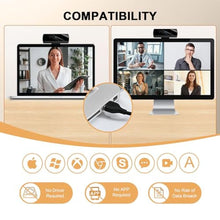 Load image into Gallery viewer, Diccik Webcam,Webcams for PC, Full HD 1080P Video Calling, HD Light Correction, Works with Skype, Zoom, FaceTime, Hangouts, PC/Mac/Laptop/MacBook/Tablet