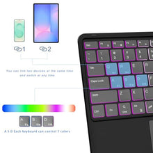 Load image into Gallery viewer, for Samsung Galaxy Tab S10 FE+ Plus 13.1" 2025 Keyboard Case: 7 Colors Backlit Trackpad Keyboard for 13.1-inch Galaxy Tab S10 FE+ - One-Click DEX Mode - Detachable Key Board Cover with Pen Holder