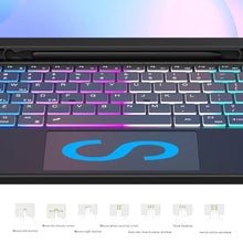 Load image into Gallery viewer, for Samsung Galaxy Tab S10 FE+ Plus 13.1" 2025 Keyboard Case: 7 Colors Backlit Trackpad Keyboard for 13.1-inch Galaxy Tab S10 FE+ - One-Click DEX Mode - Detachable Key Board Cover with Pen Holder
