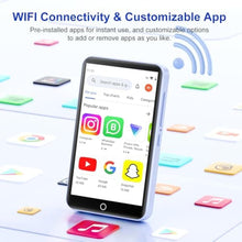 Load image into Gallery viewer, conrain 80GB MP3 Player with Bluetooth and WiFi, 4.02" HD Touch Screen MP4 Players with Camera, Android MP3 Player with Spotify, Deezer, Audible, App Store, Digital Music Player with Speaker, FM Radio