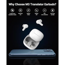 Load image into Gallery viewer, AI Translation Earbuds Real Time for 144 Languages & Accents, Audifonos Traductores Inglés Españo, 3-in-1 Smart Bluetooth Language Translator Earbuds Ideal for Travel Business Learning (White)