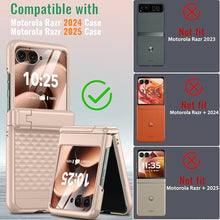 Load image into Gallery viewer, GIVELOT for Motorola Razr 2025 Case Razr 2024 Case Hinge Protection Kickstand Built-in Front Screen Protector Anti-Slip 15FT Drop Protection Shockproof Slim Phone Case for Moto Razr 2025 2024
