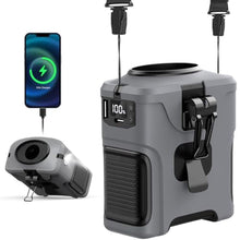 Load image into Gallery viewer, Portable Waist Fan with 5 Speeds, 16000RPM Strong Airflow, 10000mAh Rechargeable Hands-Free Neck Fan with Flashlight & SOS Mode, Wearable Clip Belt Fans for Camping Travel Jobsite Farms Fishing