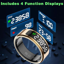 Load image into Gallery viewer, Smart Ring with LED Display Screen, Fitness Tracker Smart Rings for Women Men, Health Ring for iOS & Android, Sleep Tracker Ring Compatible with Heart Rate, SpO2, Sleep, Step (Rose Gold, 12)
