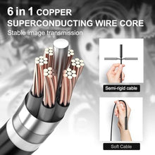 Load image into Gallery viewer, 1920P HD Dual Lens Endoscope Camera Semi-Rigid Snake Cable IP67 Waterproof 8LED Lights Dimmable HD Industrial Pipeline Inspection Probe Compatible with iOS/Android Endoscope Camera (9.9ft)