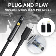 Load image into Gallery viewer, 1920P HD Dual Lens Endoscope Camera Semi-Rigid Snake Cable IP67 Waterproof 8LED Lights Dimmable HD Industrial Pipeline Inspection Probe Compatible with iOS/Android Endoscope Camera (9.9ft)