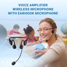 Load image into Gallery viewer, Bluetooth Voice Amplifier with Wireless Earhook Microphone,Wireless Microphone with Speaker Combo,Mini Megaphone with Wireless Amplifier Headset,Portable PA System,Classroom Microphone for Teachers