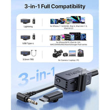 Load image into Gallery viewer, BOYA BOYALINK 3 Wireless Lavalier Microphone for iPhone/Android/Camera/PC/Tablets,AI Noise Cancellation,48kHz/24Bit Studio Sound,APP Control,984ft 30h Battery with Charging Case for Vlogging Interview