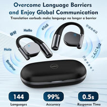 Load image into Gallery viewer, Translation Earbuds Real Time Language Translator Earbuds with 144 Languages, OWS Wireless Earbuds Noise-Canceling, Long Battery Life for Travel & Business Learning Ideal Compatible with iOS & Android