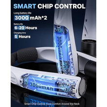 Load image into Gallery viewer, AaoLin Portable Neck Fan with 6000mAh Battery, USB-C Rechargeable, Black Hands-Free Personal Fan 6 Speeds, 6-20Hrs Cooling for Outdoor Sports/Gym/Office, Adjustable 11oz Lightweight, Neck Cooler