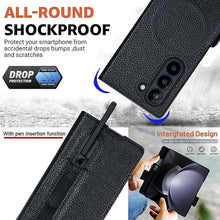 Load image into Gallery viewer, for Samsung Galaxy Z Fold 7 Wallet Case with S Pen Holder & Card Slots, Compatible with MagSafe, RFID Blocking, Magnetic Luxury Leather Slim Wallet Folio Phone Cover (Black)