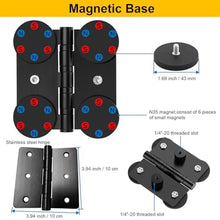 Load image into Gallery viewer, Mippko Magnetic Camera Fence Mount for GoPro/Mevo Start /insta360 /Pocket 3 /iPhone,Two 1/4"-20 Slots Net Chain Link Fence Holder for Recording Baseball/Softball/Tennis Games (2 Magic Arms)