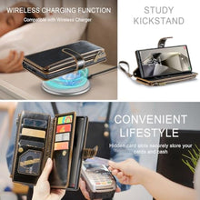 Load image into Gallery viewer, Deekeewe for Samsung Galaxy S25 Ultra 5G Wallet Case with Card Holder,Women Men RFID Blocking PU Leather Flip Cover Zipper Wrist Strap Kickstand Phone Case for Galaxy S 25 Ultra,Coffee