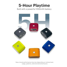 Load image into Gallery viewer, KODAK SOUNDBRIX Bluetooth Speaker with HD Sound Portable Wireless IPX4 Water Resistant Upto 5H Playtime V5.4 for Home Party Outdoor Beach Electronic Gadgets Birthday Gift Gray Stackable Speakers